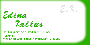 edina kallus business card